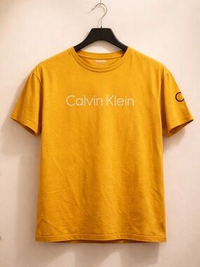 Calvin Klein Yellow Logo Crew Neck T-Shirt
